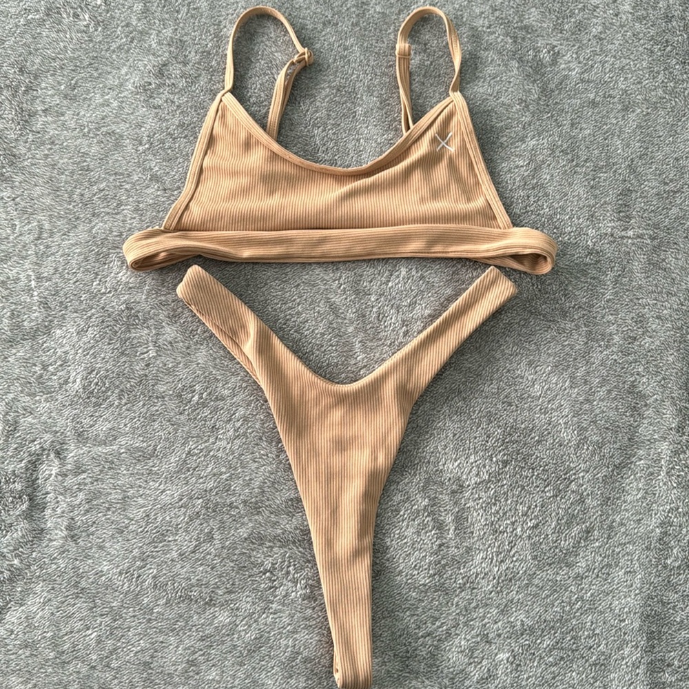 COPY - Tan bikini top is M bottoms are S